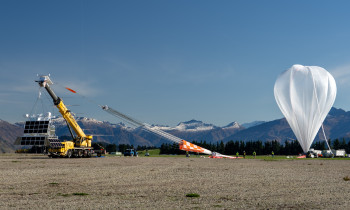 NASAs second super pressure balloon ready for launch from Wanaka Airport New Zealand wide view